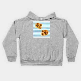 Sunflowers Blue Kids Hoodie